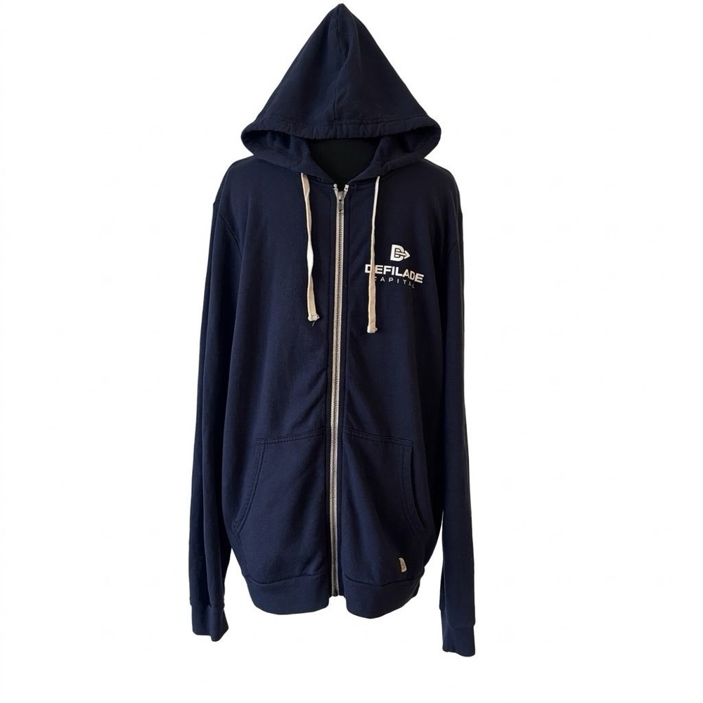 Marine Layer Afternoon Hoodie Full Zip Navy Blue Men's M ( COMPANY LOGO ) AS IS